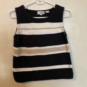 Sleeveless cotton stripped top